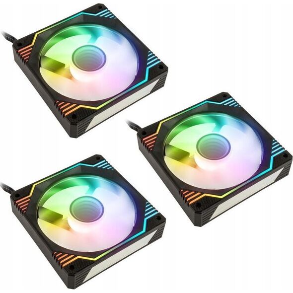 Kolink Kolink Umbra X 120mm ARGB High Performance PWM Fan Triple Pack - Black