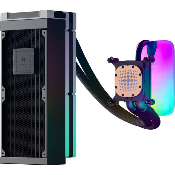 Chłodzenie wodne Hyte THICC Q60 240mm LCD All In One CPU Liquid Cooler - biały/czarny