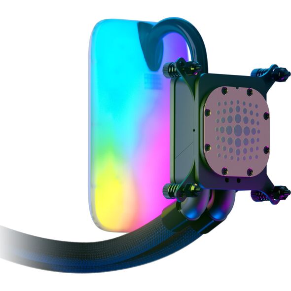 Chłodzenie wodne Hyte THICC Q60 240mm LCD All In One CPU Liquid Cooler - biały/czarny