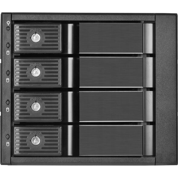 SilverStone SilverStone SST-FS304-12G Externes 3,5-Zoll-Gehäuse, 4-Bay - schwarz