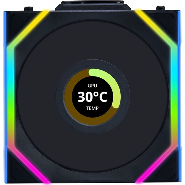Wentylator Lian Li UNI FAN SL Wireless LCD 120 Reverse Blade czarny (12RSLLCD1W1B)