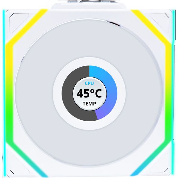 Wentylator Lian Li UNI FAN SL Wireless LCD 120 Reverse Blade biały (12RSLLCD1W1W)