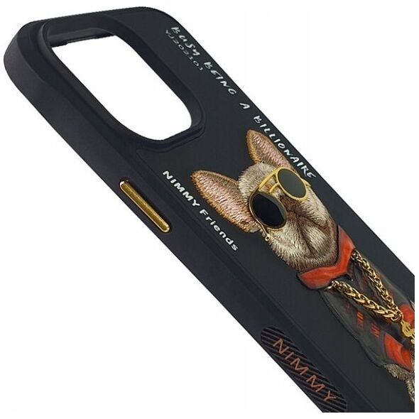Nimmy iPhone 15 Pro 6.1" Case Black Glasses Cool Dog