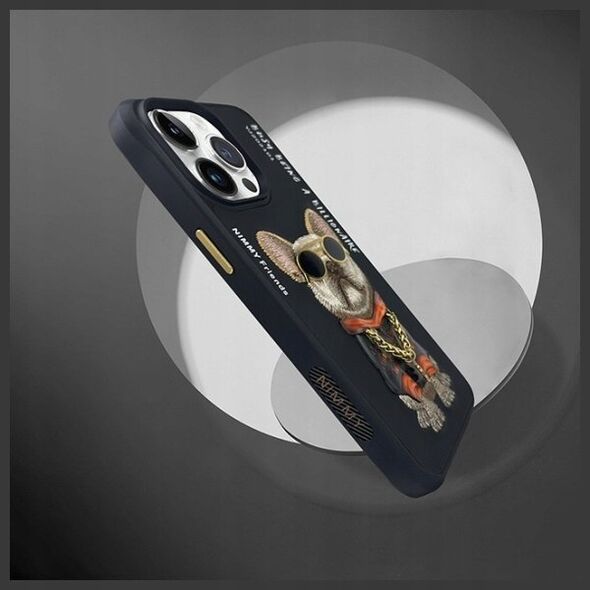 Nimmy iPhone 15 Pro 6.1" Case Black Glasses Cool Dog