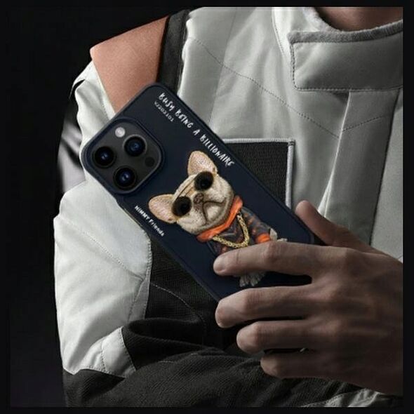 Nimmy iPhone 15 Pro 6.1" Case Black Glasses Cool Dog