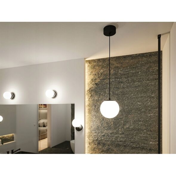 Lampa wisząca Paulmann Lampa wisząca łazienkowa GOVE LED 9W 900lm 3000K IP44 230V czarny matowy / metal /  szkło