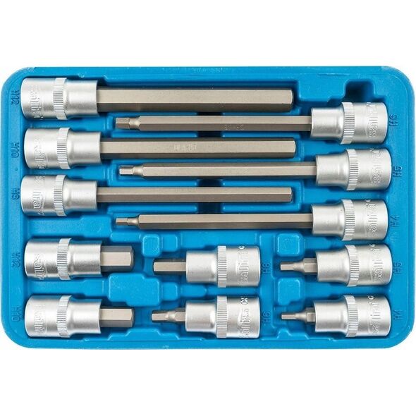 SATA SATRA LONG HEX SOCKET KEYS 1/2" 12 pcs.