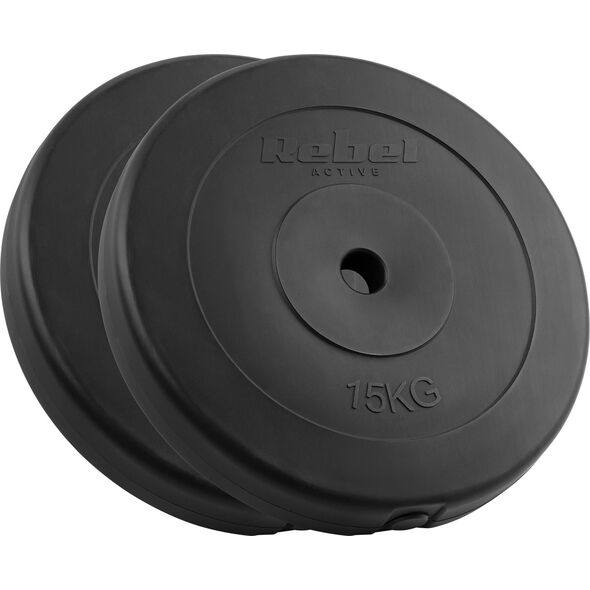Rebel Zestaw obciążeń bitumicznych 2x15kg, otwór 31mm, talerz klasyczny, REBEL ACTIVE