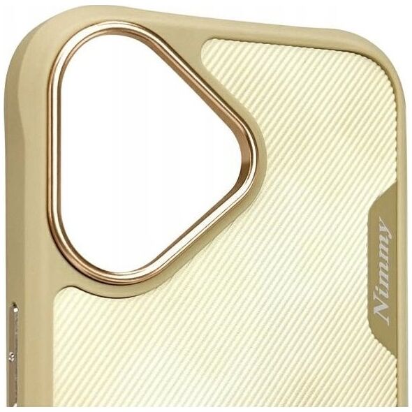 Nimmy case iPhone 16 6.1" khaki Big Eyed Pet 2.0 Cat