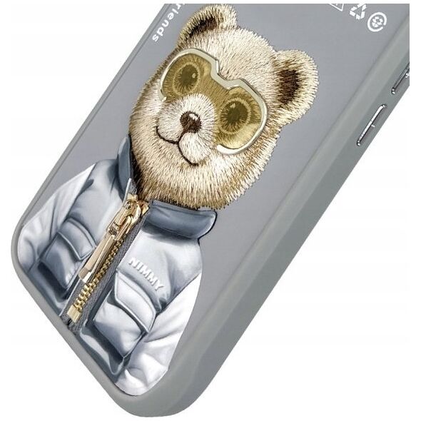 Nimmy iPhone 16 6.1" case gray/grey Cool&Cute 2.0 Bear