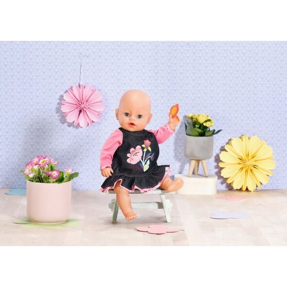 Zapf Sukienka jeansowa Dolly Moda dla lalki Baby Born 43 cm