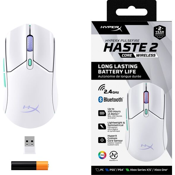 Mysz HyperX Pulsefire Haste 2 Core Wireless  (8R2E7AA)