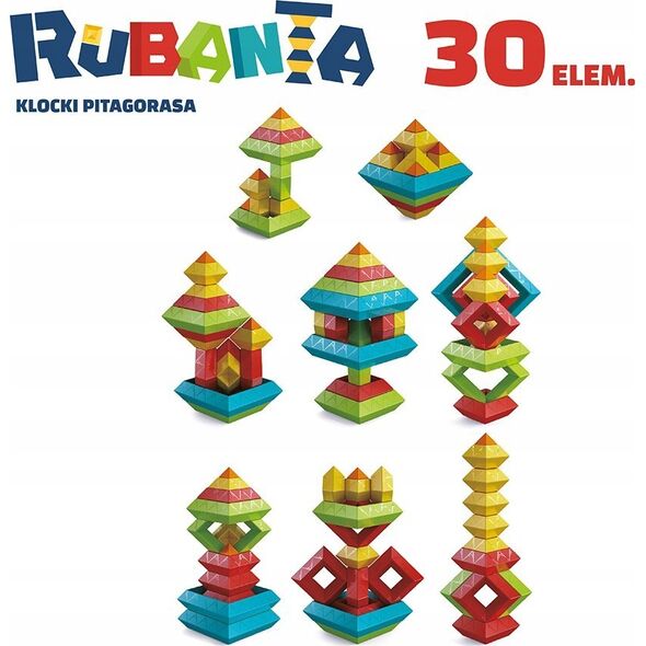 Askato Klocki Pitagorasa Rubanta 30 elementów
