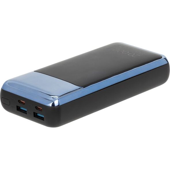 RivaCase POWERBANK DO LAPTOPA, TABLETU, SMARTF. 20.000 MAH USB-C 45W, 2X WE/WY USB-C PD 45W, 2X USB-A QC 3.0 18W, LCD, CZARNY