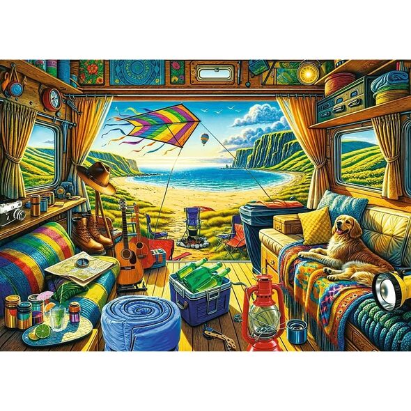 Trefl PUZZLE 1000 PremPlus TeaTime:Kamperem w podr.10851