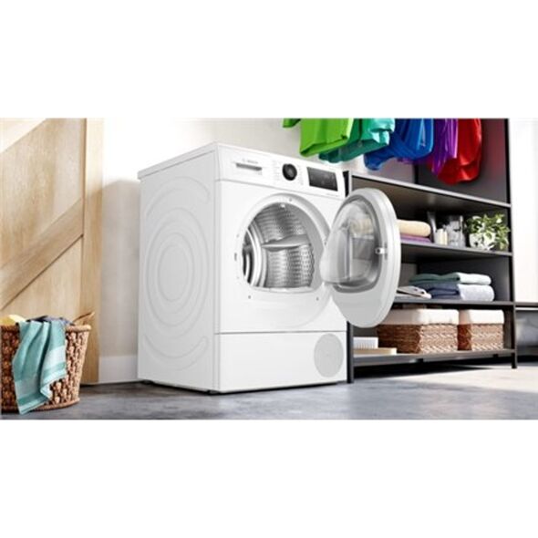 Suszarka do ubrań Bosch Bosch Dryer Machine with Heat Pump | WTU876IHSN | Energy efficiency class A++ | Front loading | 9 kg | LED | Depth 61.3 cm | White
