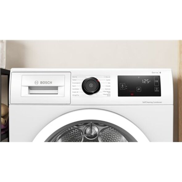Suszarka do ubrań Bosch Bosch Dryer Machine with Heat Pump | WTU876IHSN | Energy efficiency class A++ | Front loading | 9 kg | LED | Depth 61.3 cm | White
