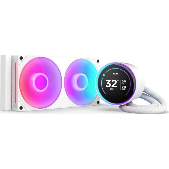 Chłodzenie wodne Nzxt NZXT KRAKEN Elite V2 240 RGB Wak Display White RL-KR24E-W2