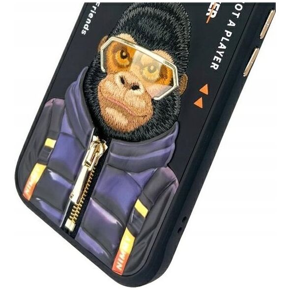 Nimmy case iPhone 15 6.1" black/black Cool&Cute 2.0 Monkey