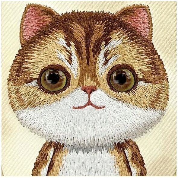 Nimmy case iPhone 15 6.1" khaki Big Eyed Pet 2.0 Cat