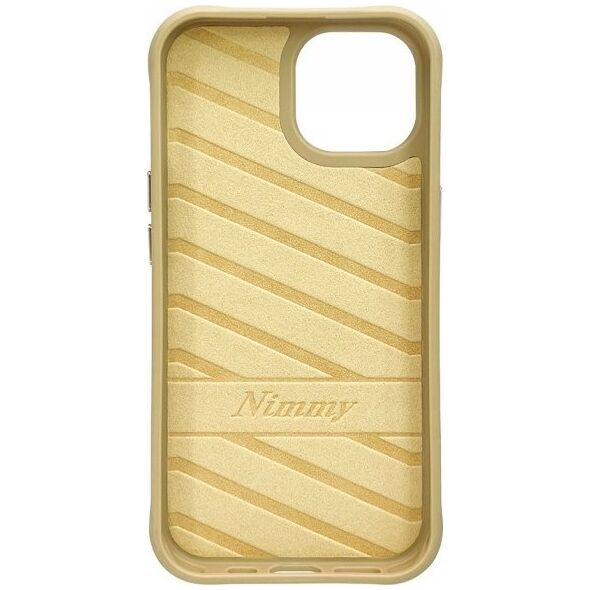 Nimmy case iPhone 15 6.1" khaki Big Eyed Pet 2.0 Cat