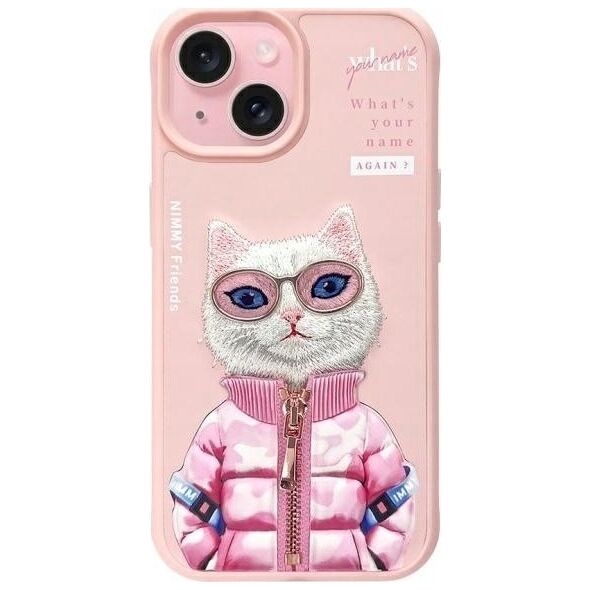 Nimmy iPhone 15 6.1" case pink Cool&Cute 2.0 Cat