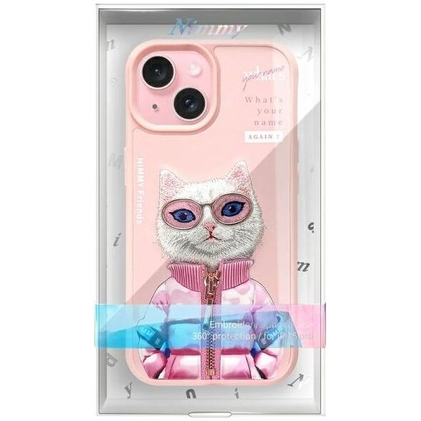 Nimmy iPhone 15 6.1" case pink Cool&Cute 2.0 Cat