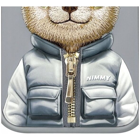 Nimmy iPhone 15 Pro 6.1" case gray/grey Cool&Cute 2.0 Bear