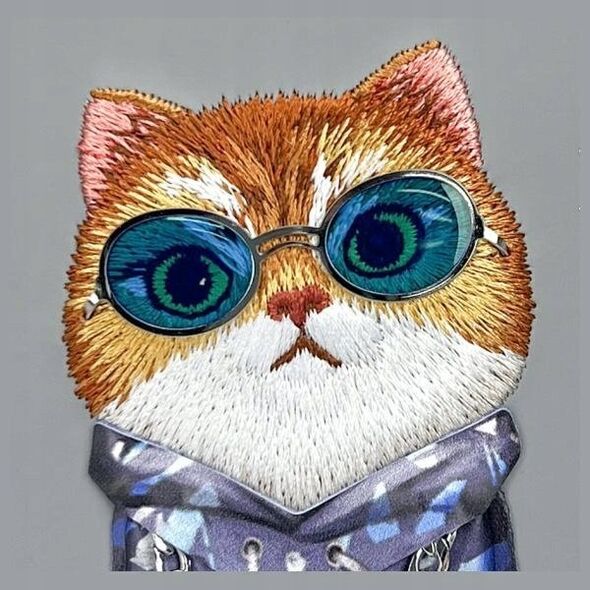 Nimmy iPhone 16 6.1" case gray/gray Glasses Cool Cat