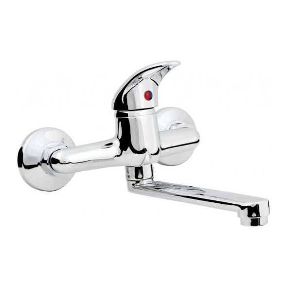 Bateria umywalkowa Hydroland Jowisz ścienna chrom (5900238565478)