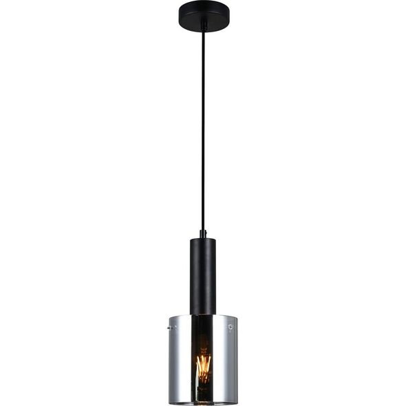 Lampa wisząca Italux Lampa sufitowa dymiona do jadalni Italux Sardo PND-5581-1-BK+SG