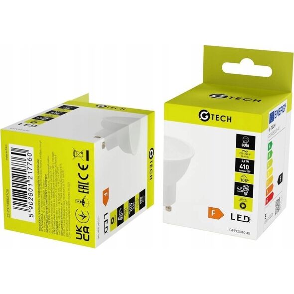 Żarówka LED GTV G-tech GT-PC5010-40 5W GU10 400lm 4000K AC220-240V 50-60Hz ra>80 pf>0 5 120 stopni 43ma