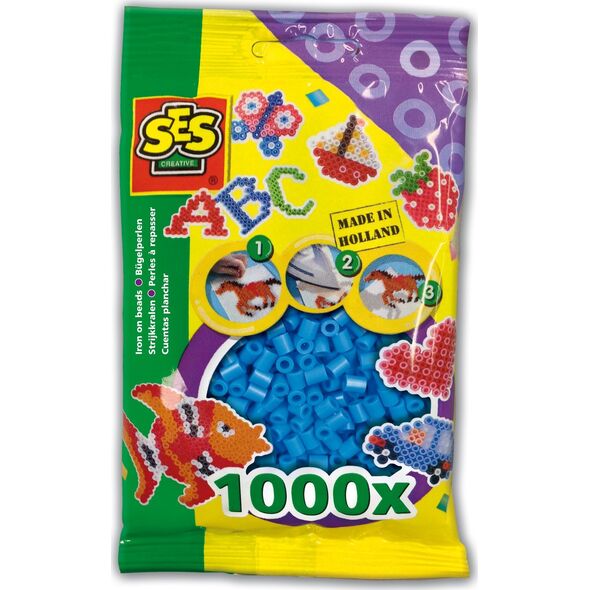 SES SES Koraliki do prasow.1000szt niebies 00704 07041