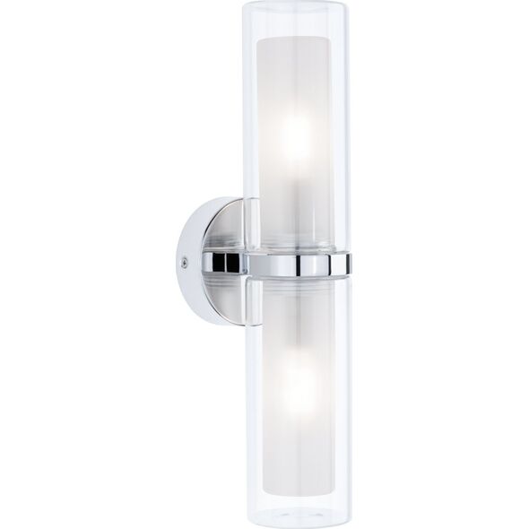 Kinkiet Paulmann Lampa ścienna LUENA E14 max. 2x20W IP44 230V szkło chrom / metal