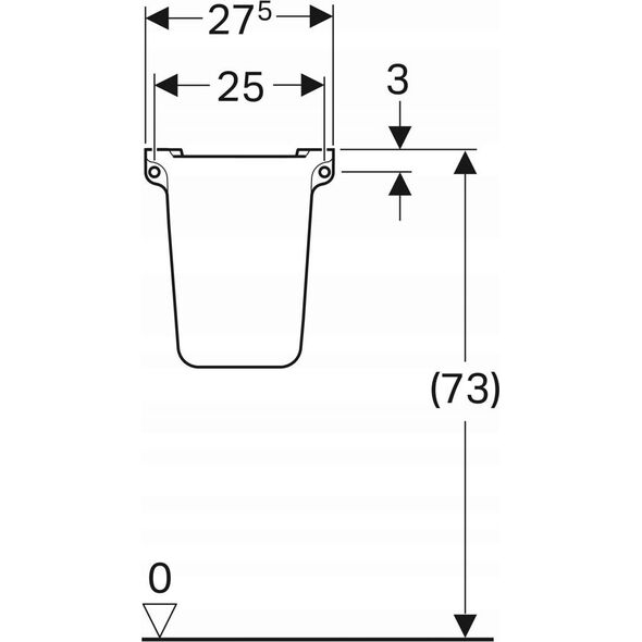Geberit Geberit Selnova Półpostument, B27.5c, H32.5cm, T28.5cm [20]