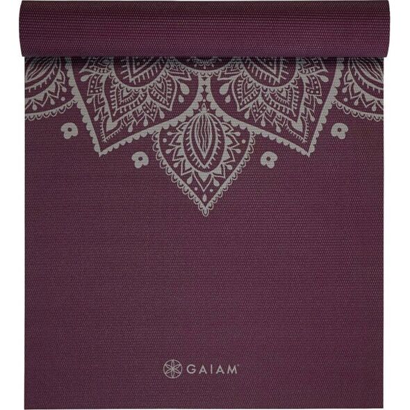 Gaiam GAIAM MIDNIGHT PLUM SUNRIAL FLOWER YOGA MAT 5MM 65734 14224598 18713657343