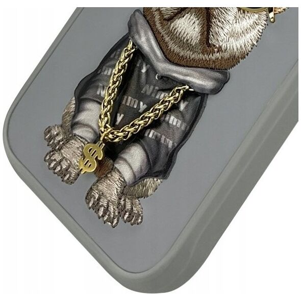 Nimmy iPhone 16 Pro 6.3" case gray/grey Glasses Cool Dog