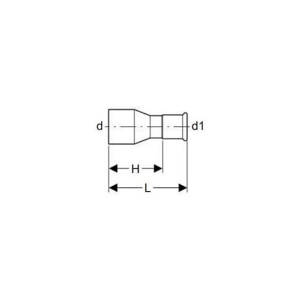 Geberit Redukcja Mapress Edelstahl 42-28mm - 32317