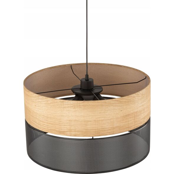 Lampa wisząca TKKRYWULT TK Lighting Nicol 4798 lampa wisząca zwis 3x15W E27 czarna/dąb