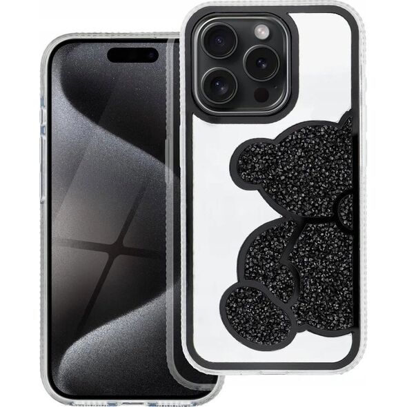 OEM Futerał TEDDY BEAR do IPHONE 15 Pro Max czarny