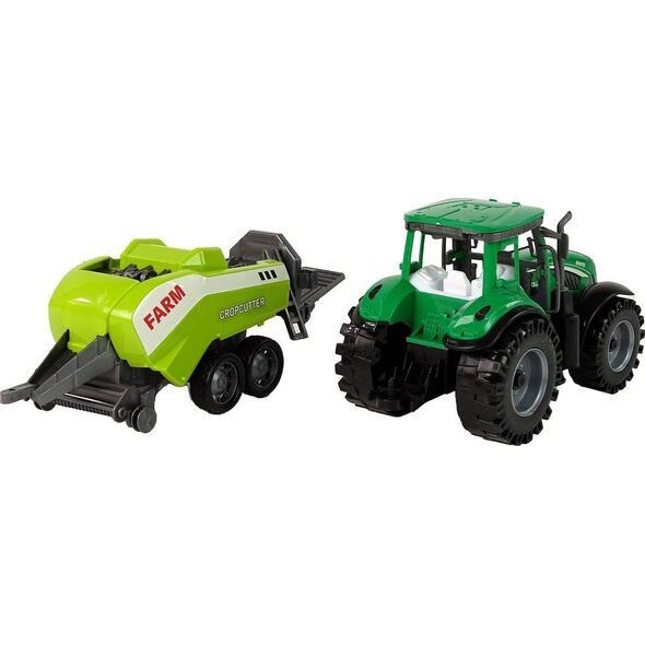 LeanToys Zielony Ciągnik Rolniczy Siewnik Napęd Frykcyjny