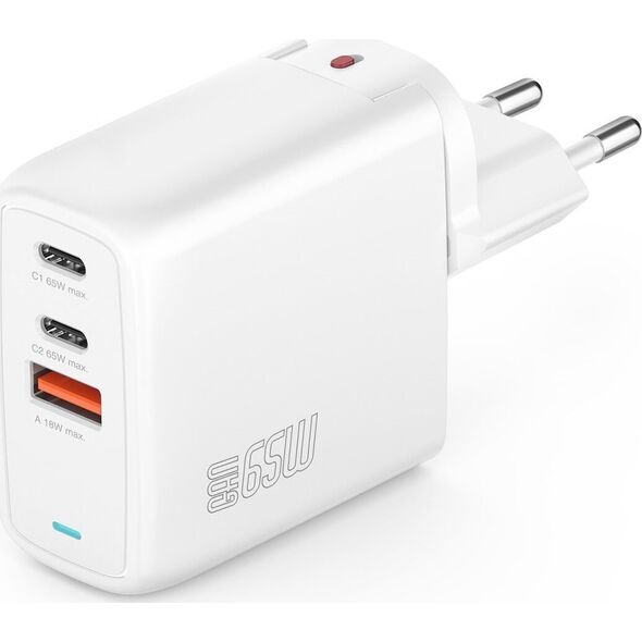 Ładowarka 4smarts 4smarts Ladegerät GaN Flex 65W 2 USB-C+1 USB-A, weiß