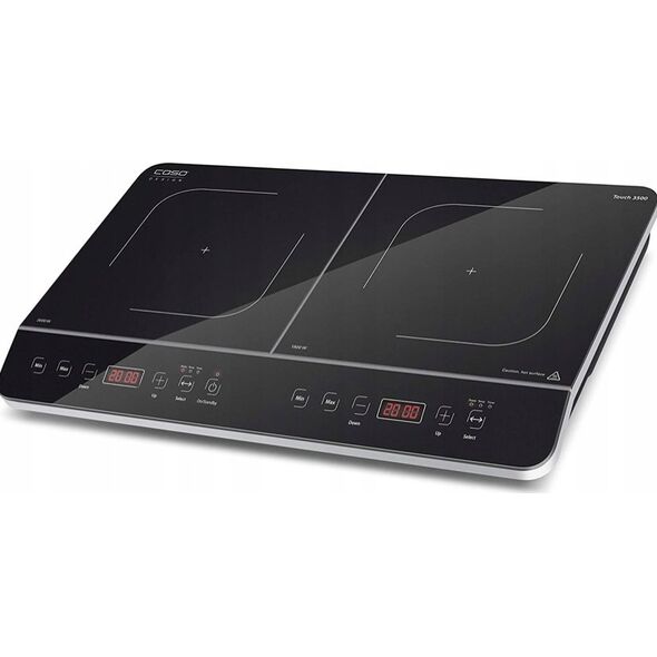 Caso Caso | Hob | Touch 3500 | Induction | Number of burners/cooking zones 2 | Touch control | Timer | Juodas | Ekranas