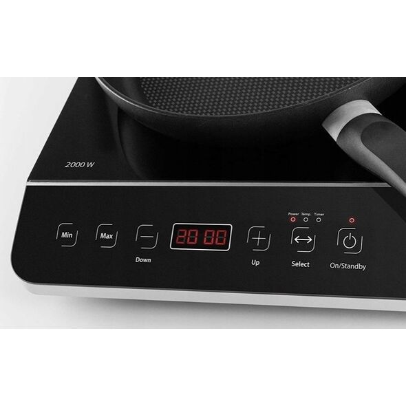 Caso Caso | Hob | Touch 3500 | Induction | Number of burners/cooking zones 2 | Touch control | Timer | Juodas | Ekranas