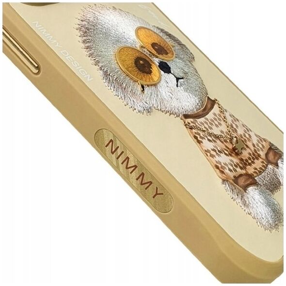 Nimmy iPhone 15 Pro 6.1" case khaki Glasses Cool Dog