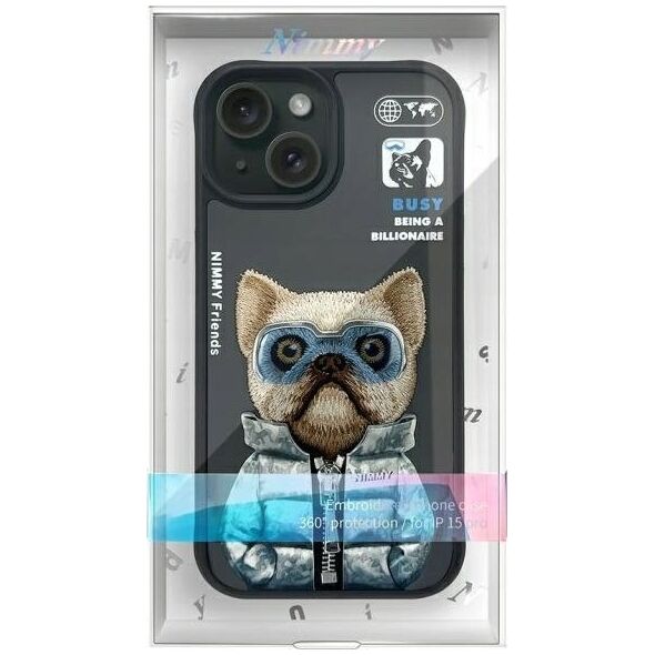 Nimmy iPhone 15 6.1" case black/black Cool&Cute 2.0 Dog