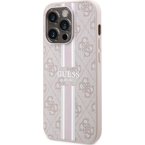Guess Etui Guess GUHMP14XP4RPSP Apple iPhone 14 Pro Max różowy/pink hardcase 4G Printed Stripes MagSafe