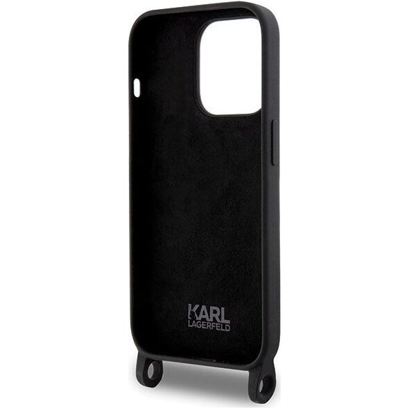 Karl Lagerfeld Karl Lagerfeld KLHCP15XSCBSKNK iPhone 15 Pro Max 6.7" hardcase czarny/black Crossbody Silicone Ikonik