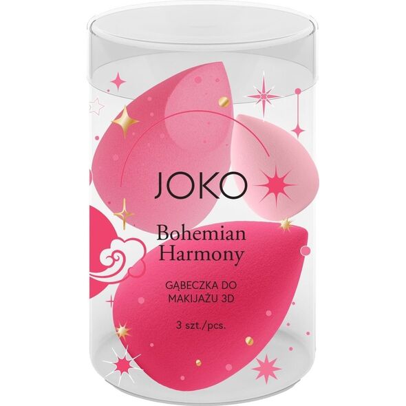 Joko JOKO Gąbeczka do makijażu 3D Bohemian Harmony 1op.-3szt