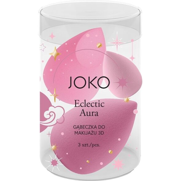 Joko JOKO Gąbeczka do makijażu 3D Eclectic Aura 1op.-3szt